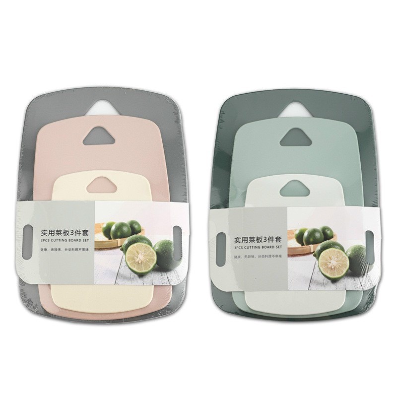 SET 3 Thớt kháng khuẩn lúa mạch, bộ 3 thớt kháng khuẩn