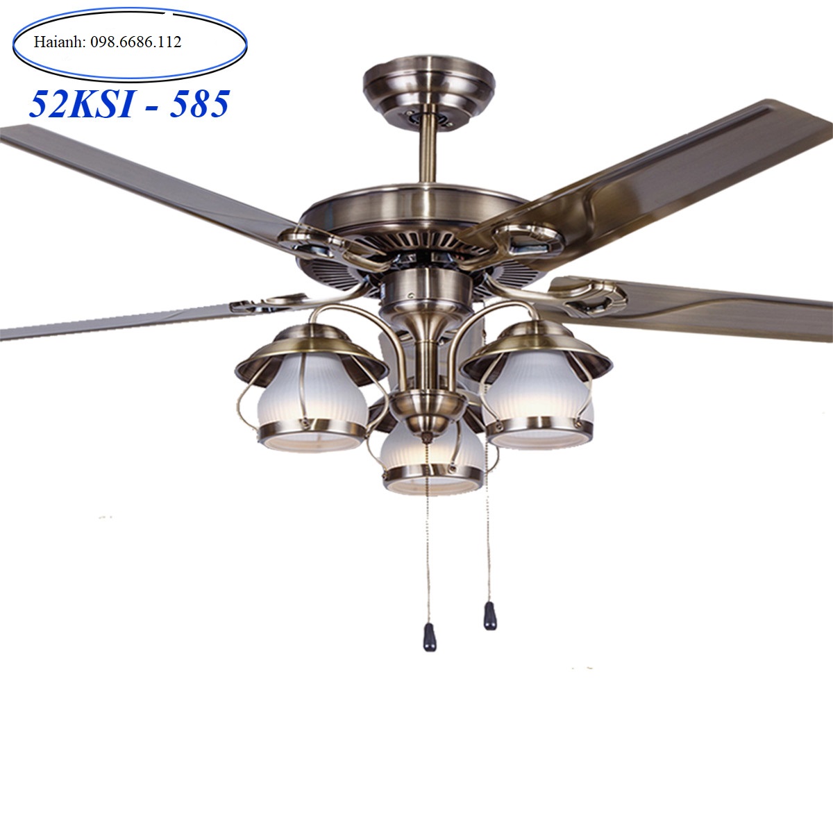 Quạt trần có đèn trang trí, động cơ DC tiết kiệm điện thế hệ mới giúp quạt chạy êm hơn và mát hơn,cánh thép sơn tĩnh điện, rât sang trọng và êm, có điều khiển từ xa và hẹn giờ