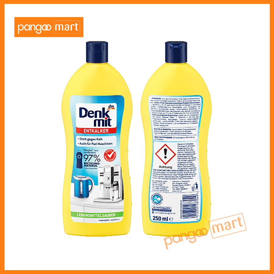 Dung Dịch Tẩy Cặn Denkmit Entkalker 250ml - Nội Địa Đức