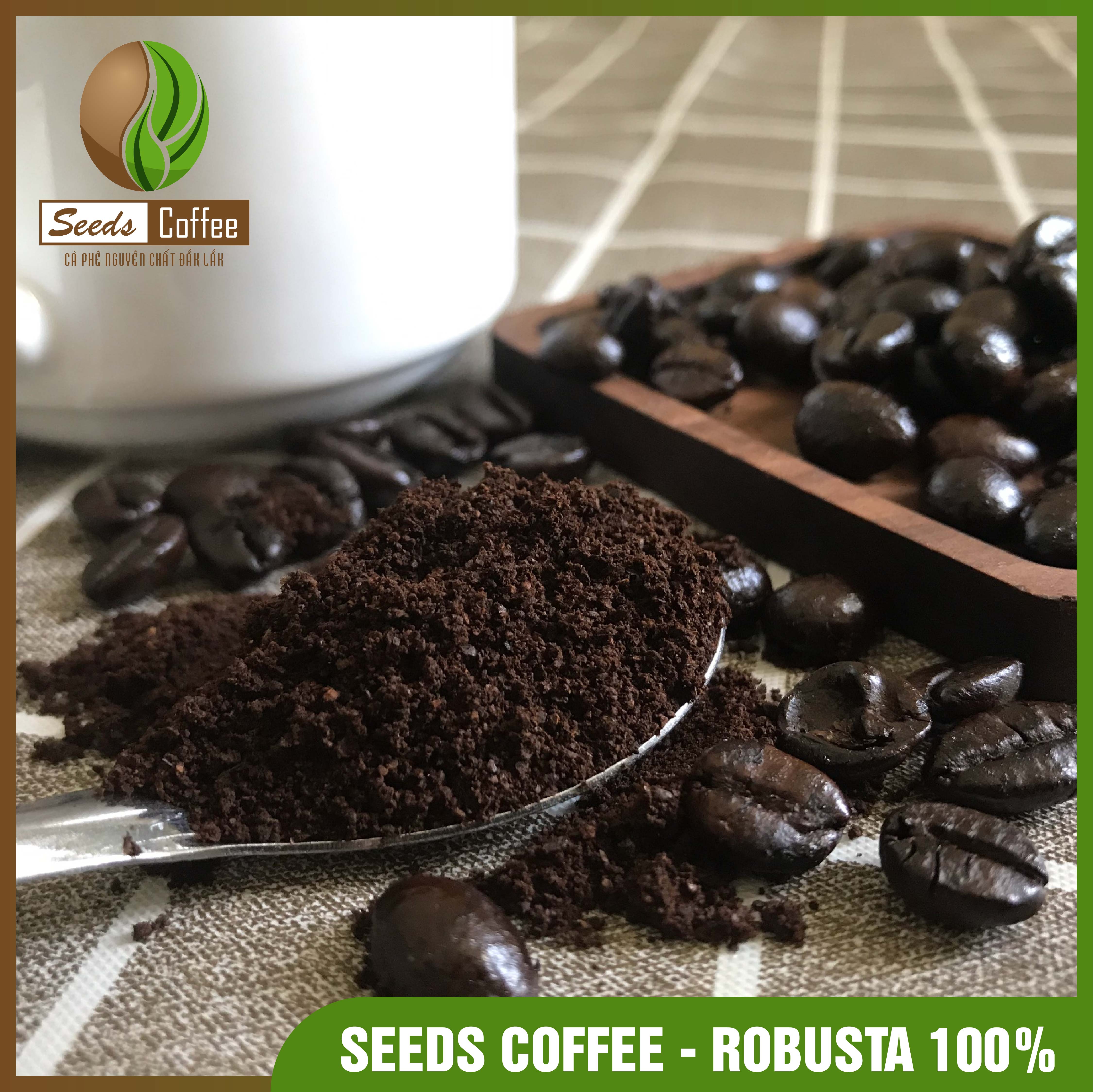 Cà phê rang xay nguyên chất Đắk Lắk Robusta