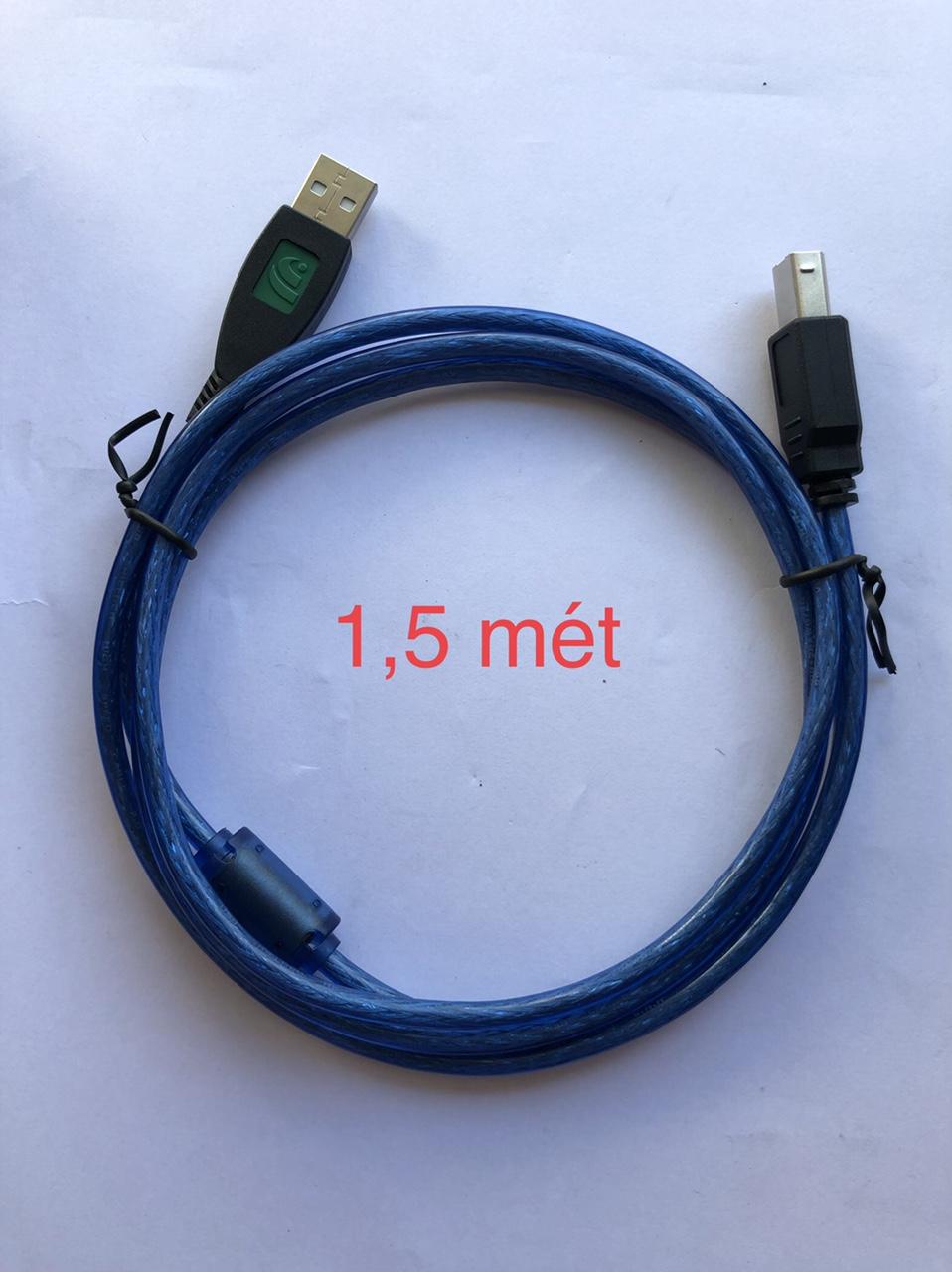 Cáp USB máy in dài 1.5 mét màu xanh
