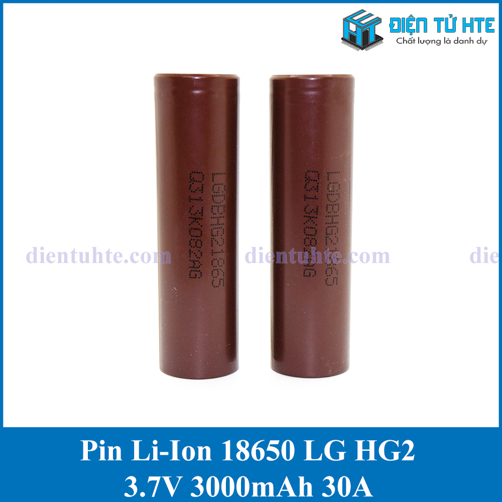 Pin Li-Ion 18650 LG HG2 3000mAh 30A