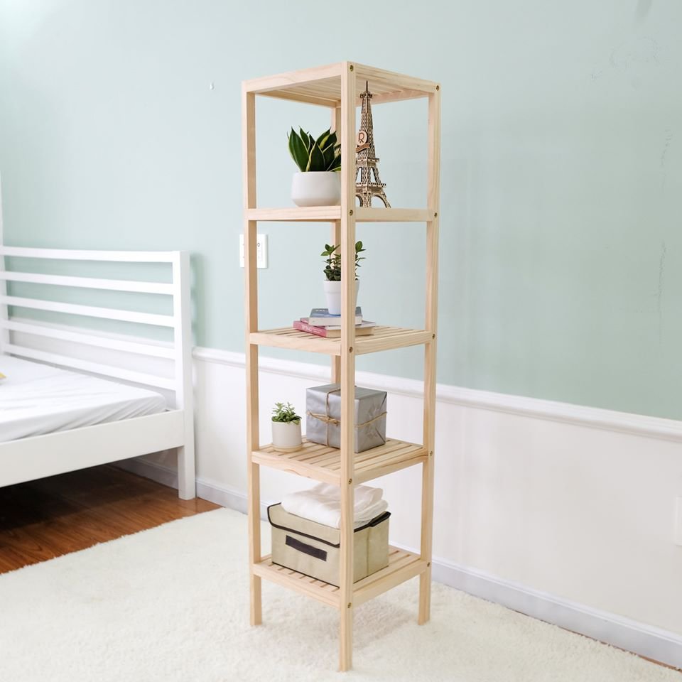 Kệ Gỗ Vuông Để Đồ Đa Năng 5 Tầng Tự Lấp Ráp