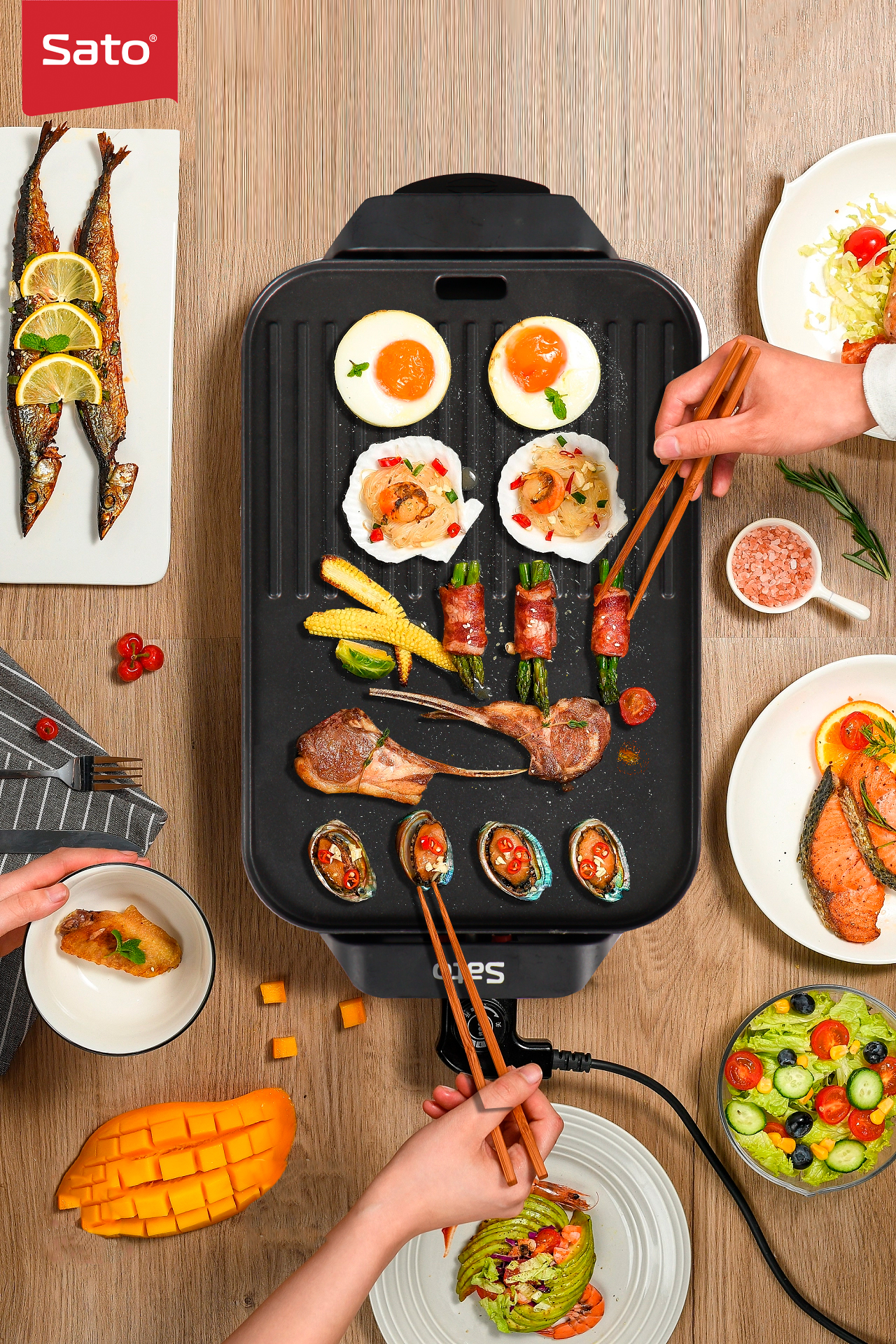 Bếp nướng điện Sato 200NDA
