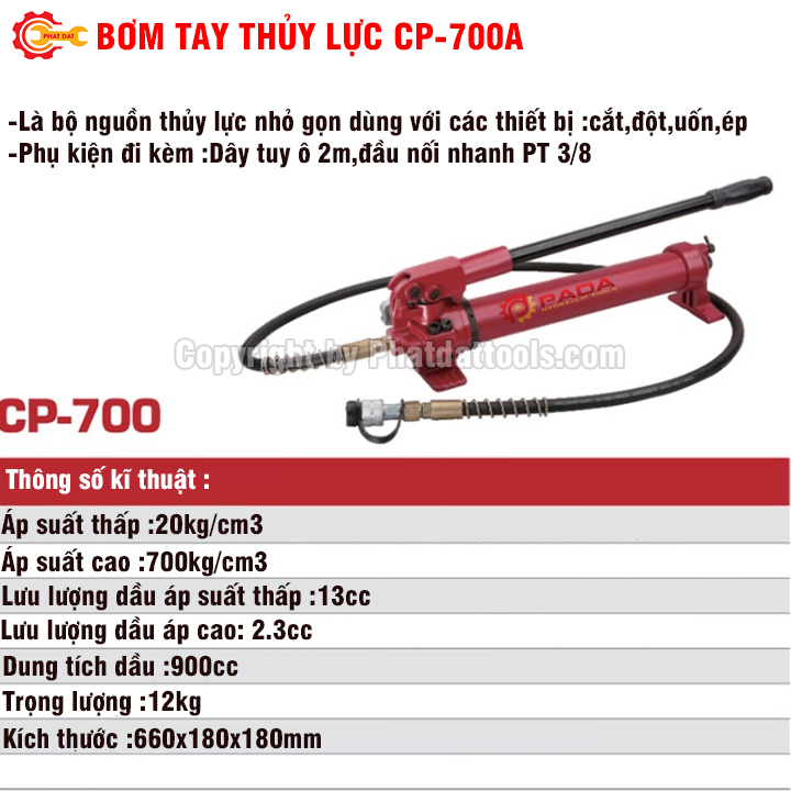 Bơm tay thủy lực CP-700A