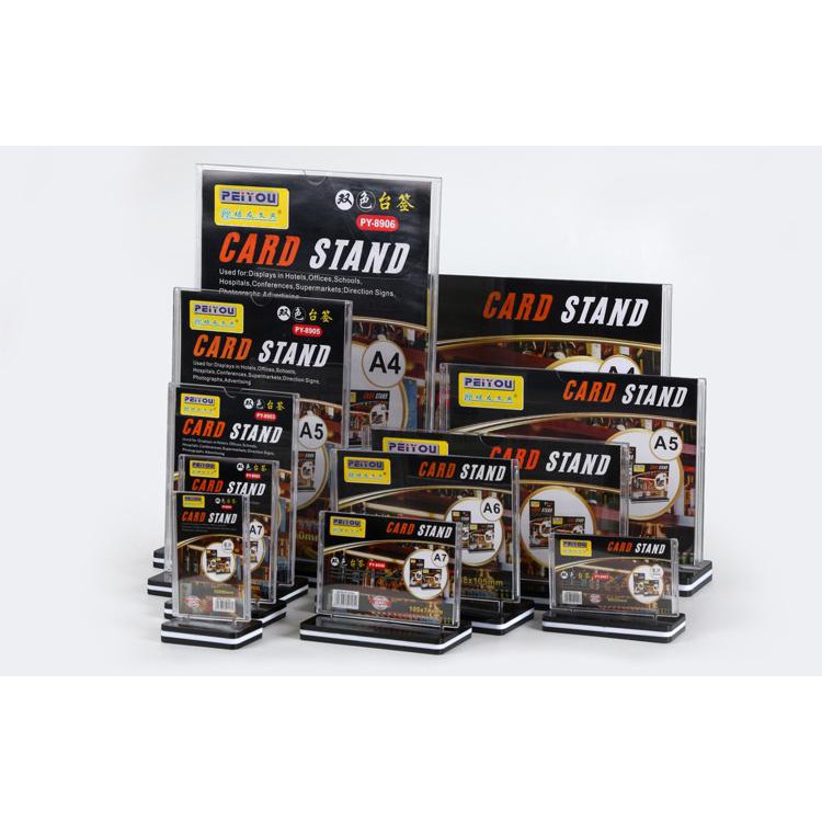 Menu mica A5 ngang (15 x 21cm),kệ menu để bàn cao cấp