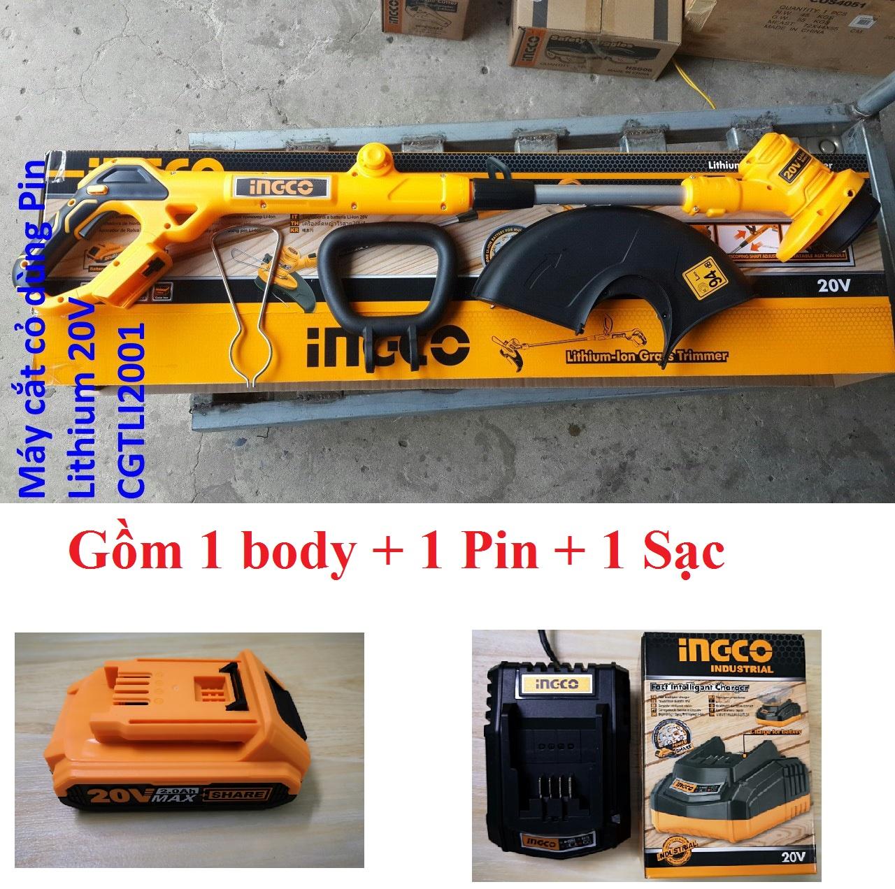 20V Máy cắt cỏ dùng pin INGCO CGTLI2001 ( 1 PIN VÀ SẠC)