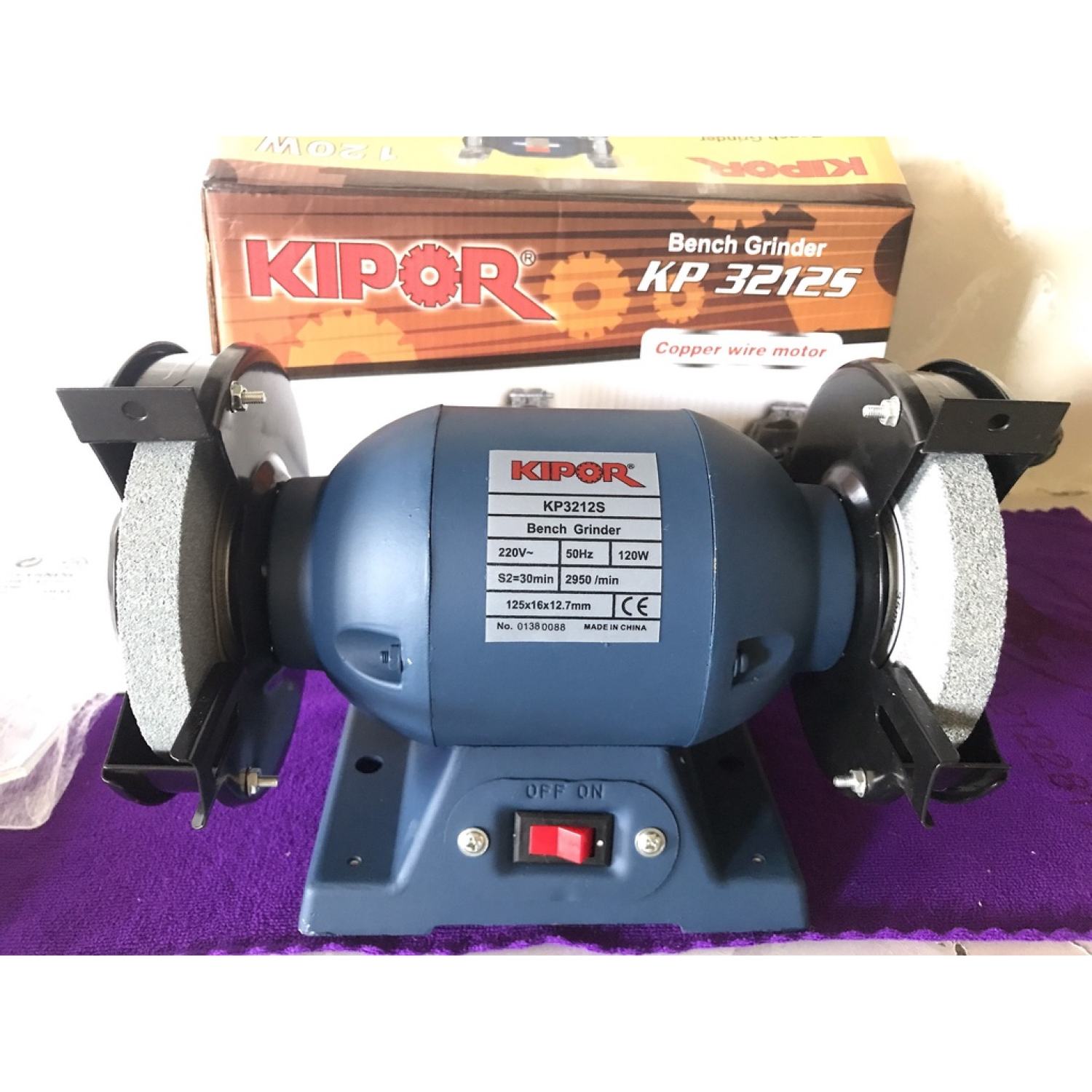Máy mài bàn 2 đá| máy mài cố định 2 đầu kipor kp32125