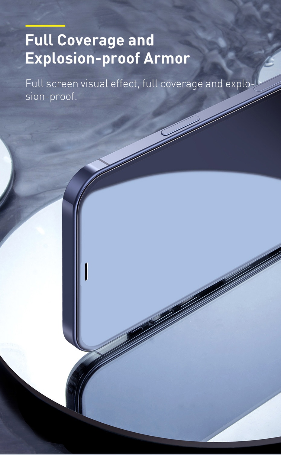 iPhone 12 Pro Max, Miếng Dán Kính Cường Lực Baseus Full Màn Hình Cho iPhone 12 Pro Max, Dán màn Hình Cho iPhone