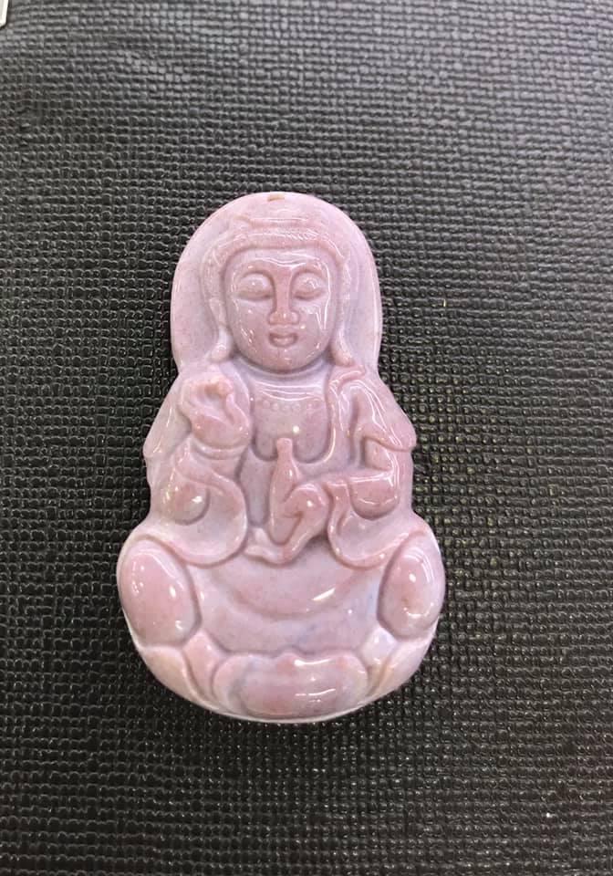 [HCM]MẶT DÂY CHUYỀN QUAN THẾ ÂM BỒ TÁT ĐÁ CANXEDON- TẶNG KÈM DÂY ĐEO