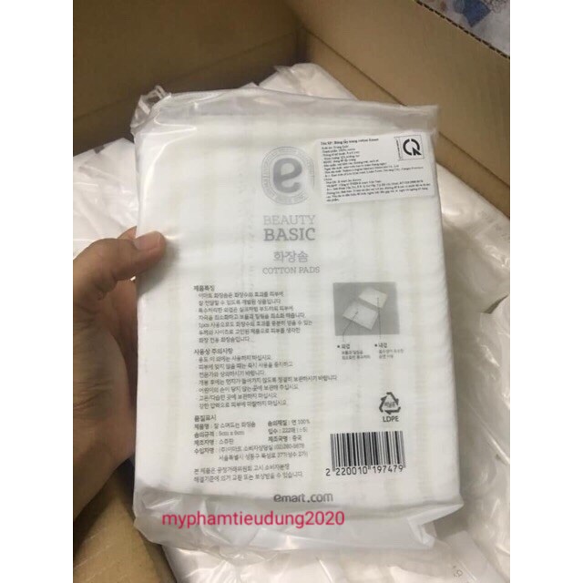 Bông tẩy trang Emart Beauty Basic 222 miếng