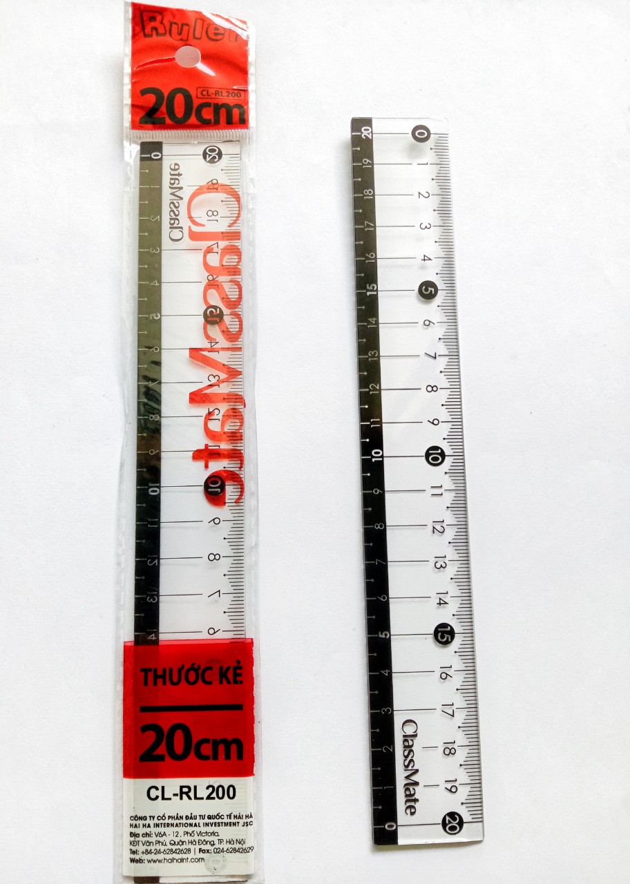 Thước kẻ 20cm classmate cl-rl200