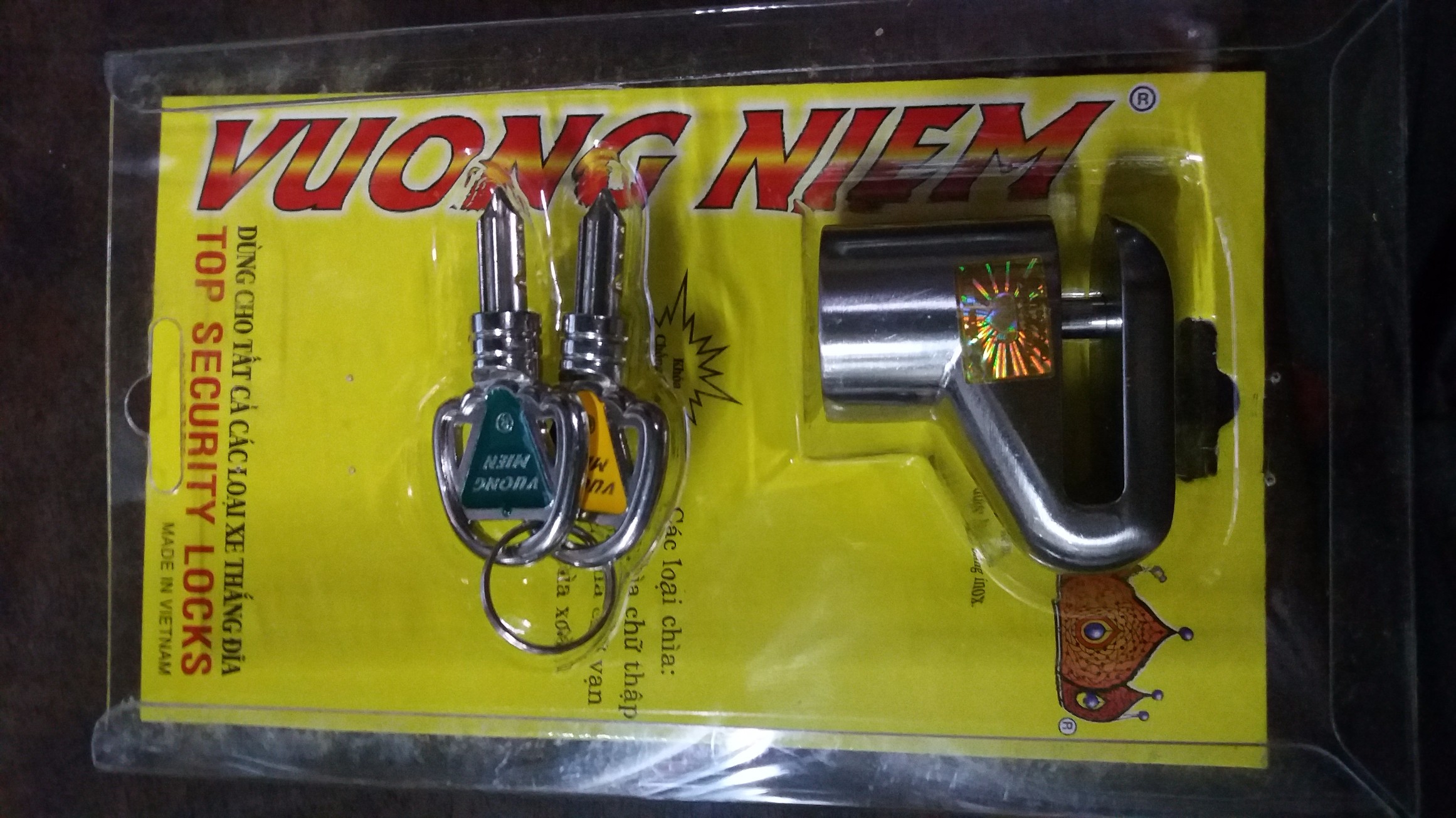 Khóa đĩa xe máy vương miện