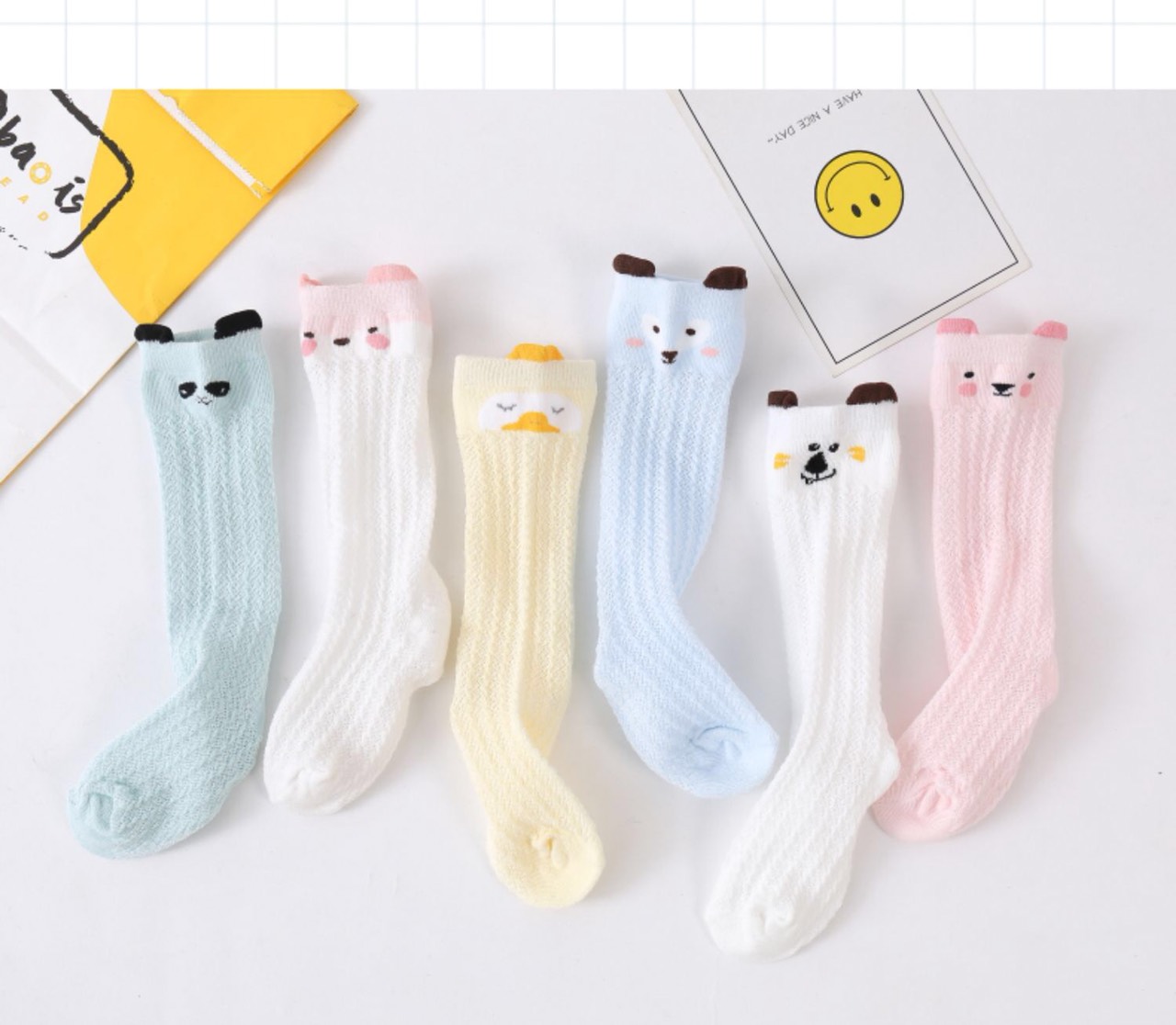 Set 3 Đôi Tất Boot Lưới Cao Cổ Cho Bé