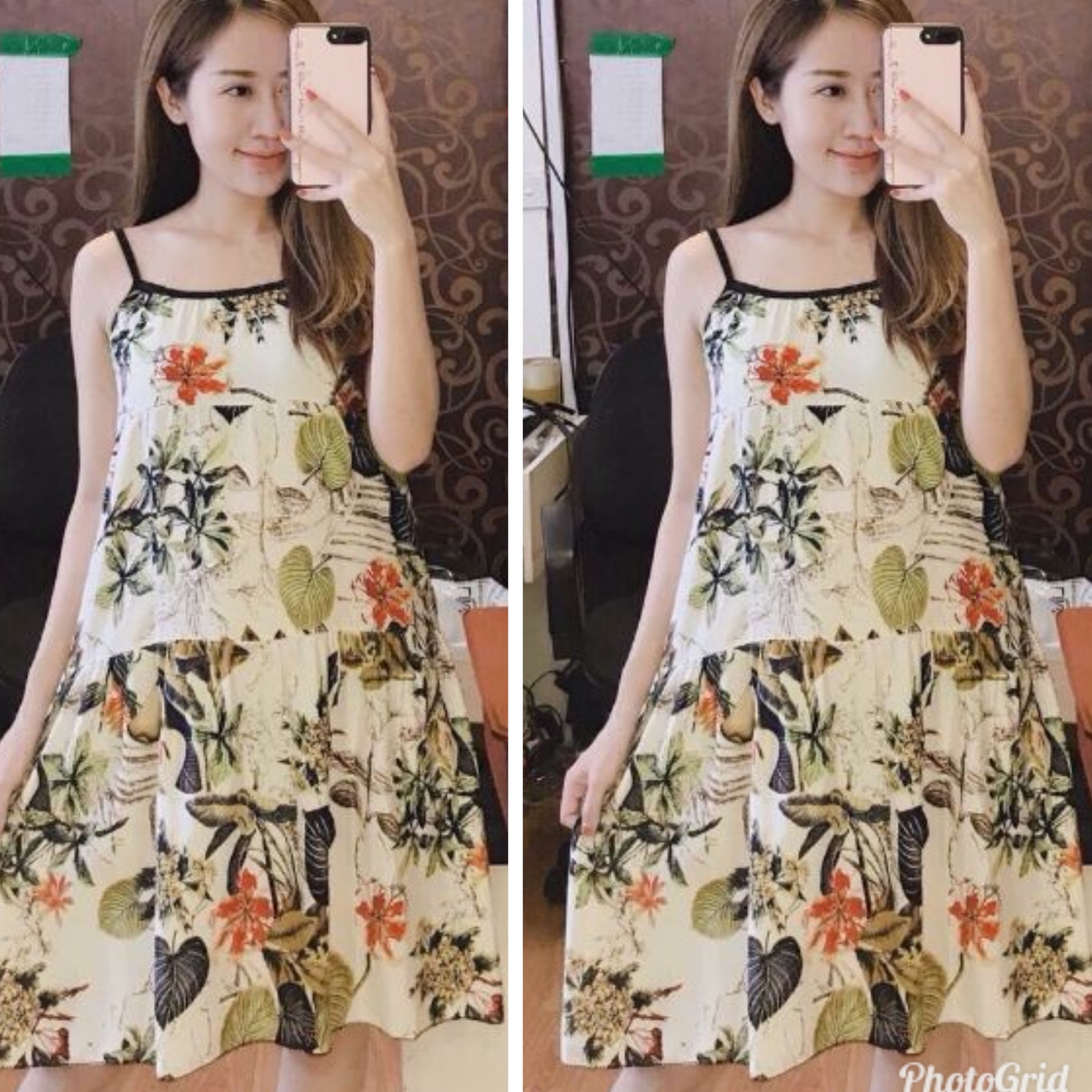 Váy lanh 2 dây chất mát-đầm bầu giá rẻ