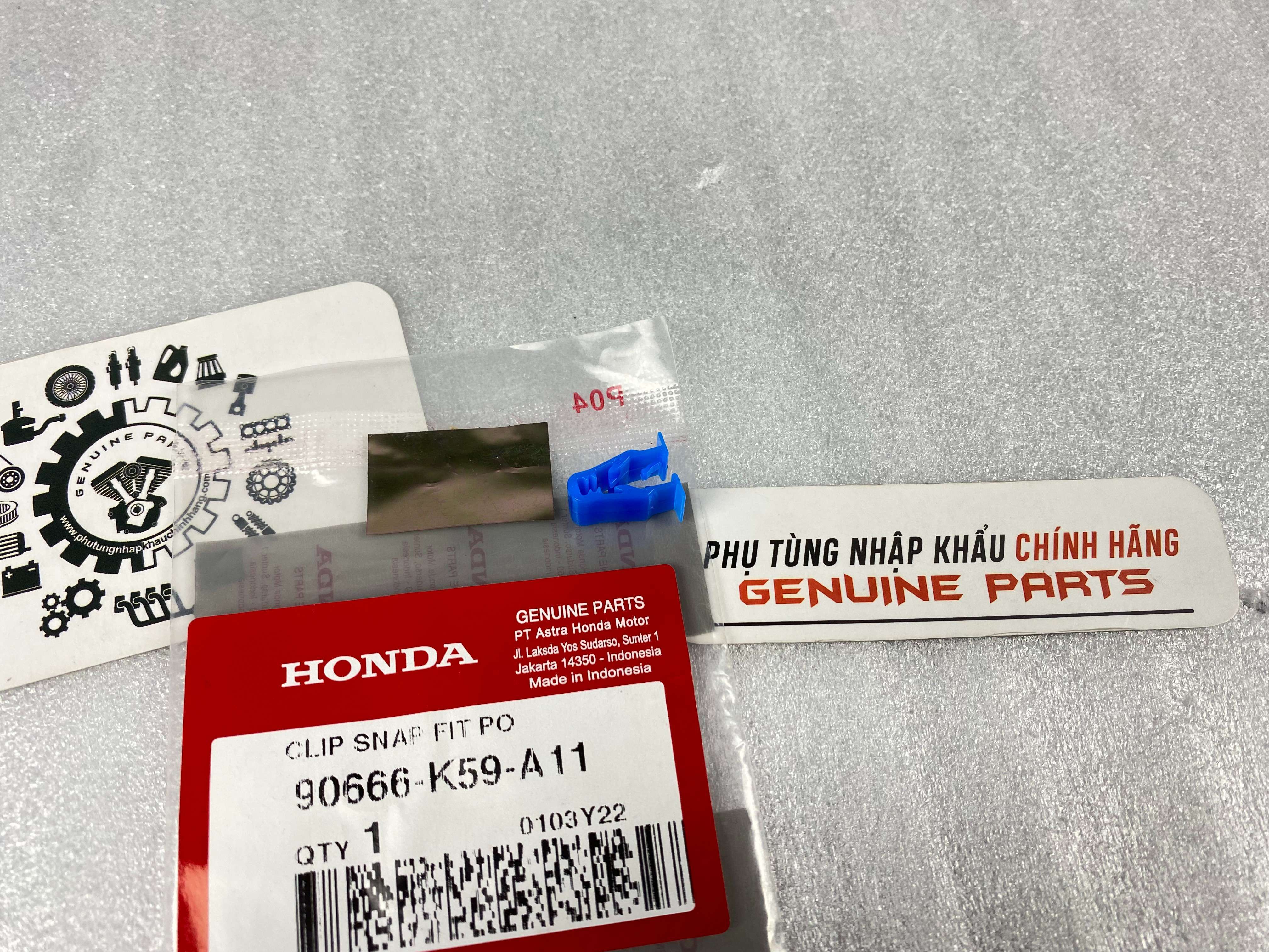 Pát kẹp nhựa honda xanh chính hãng honda indo 90666k59a11
