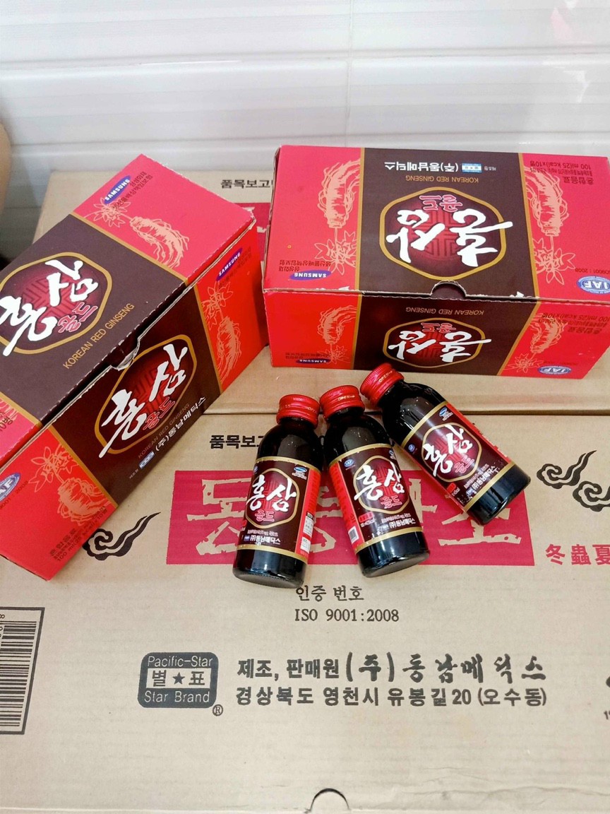 Nước Hồng Sâm Hàn Quốc  Hộp 10 chai x 100ml