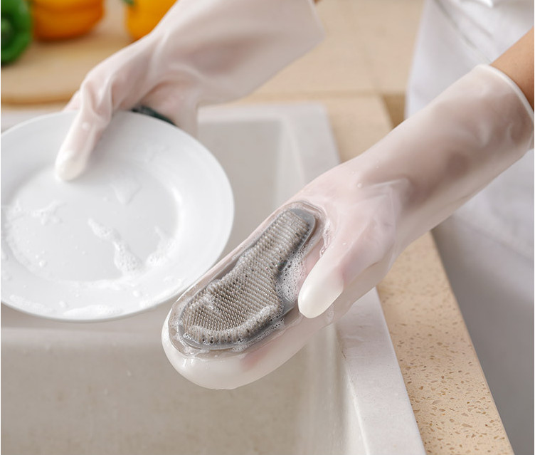 Găng tay hạt silicon rửa chén, rau củ đa năng loại xịn - Găng tay rửa chén  đa năng | Lazada.vn
