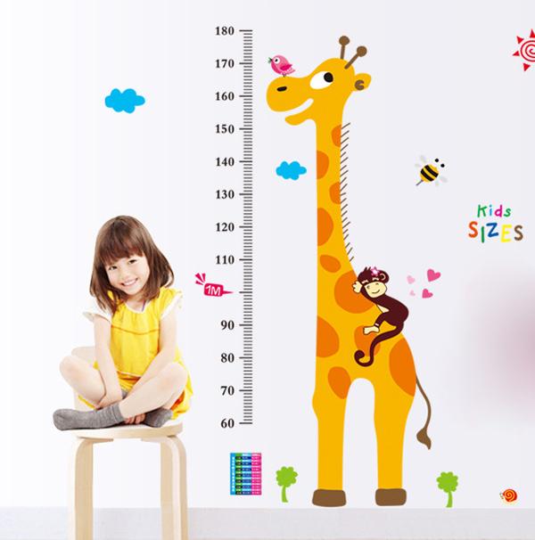 Decal dán tường đo chiều cao cho bé Kids sizes