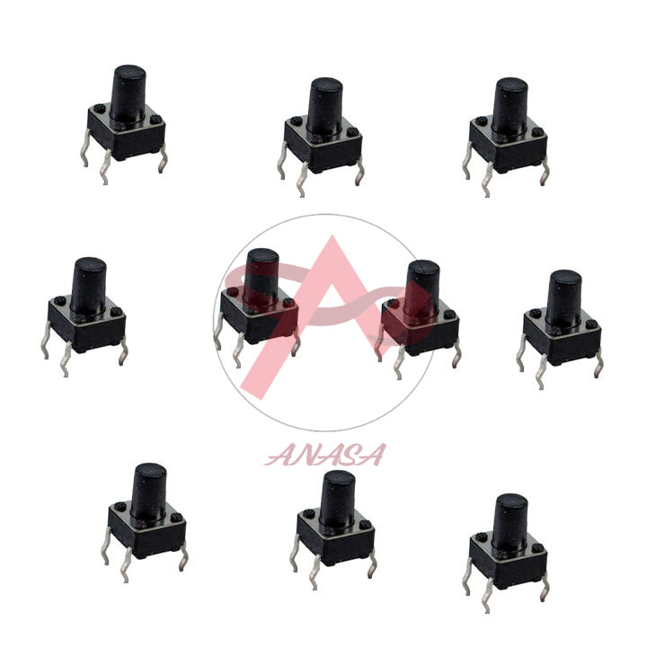 Combo bộ 10 nút nhấn 4 chân 6x6x8mm