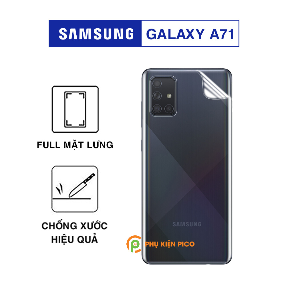 Dán lưng Samsung A71 full mặt lưng dẻo trong suốt PPF tự phục hồi vết xước – Dán dẻo Samsung Galaxy A71