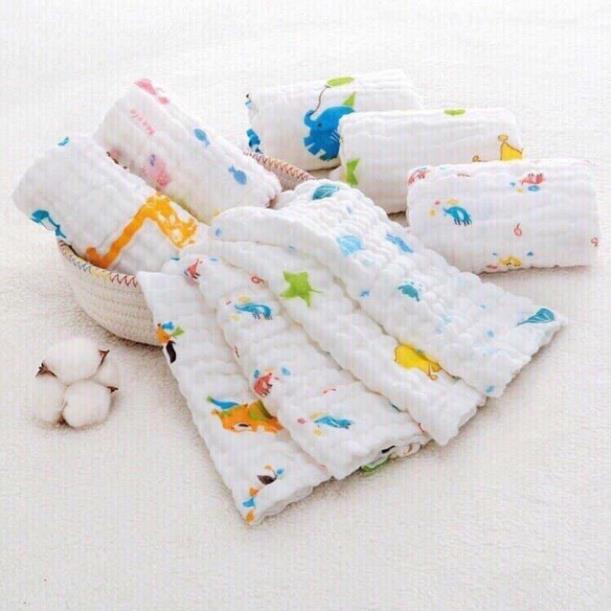 Khăn Mặt Xô 6 Lớp Rửa Mặt Cho Bé