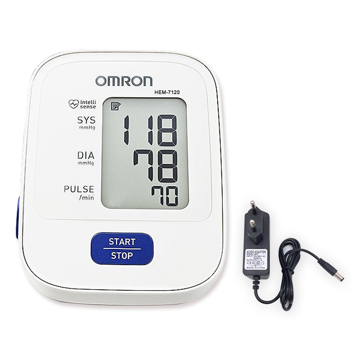 Máy đo huyết áp bắp tay omron hem-7120 + tặng bộ đổi nguồn thường