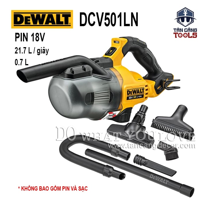 Máy hút bụi khô dùng pin dewalt 20v dcv501ln
