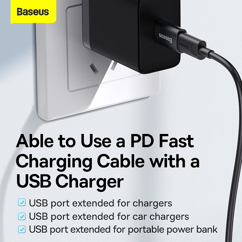 [USB => TYPE C] - Đầu chuyển đổi Baseus từ đầu USB - Type C