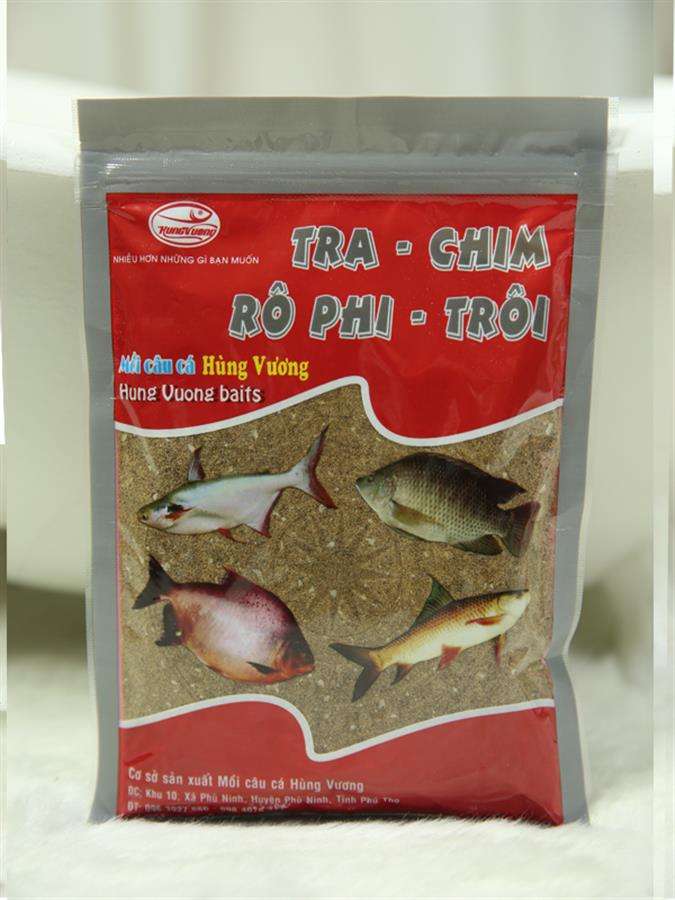 Mồi câu cá Rô phi, Tra, Chim, Trôi (200g)