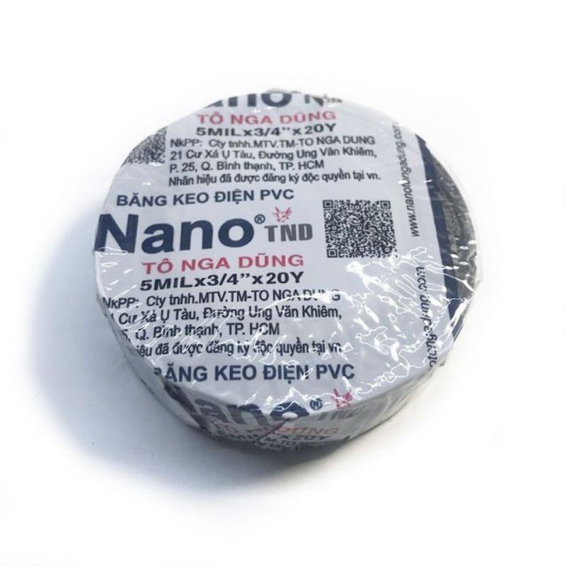 Băng dính điện nano màu đen cách điện 10yard