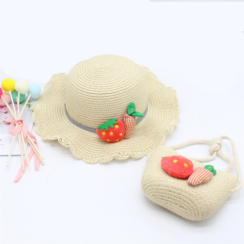 Set mũ cói kèm túi siêu yêu cho bé(2-5tuổi)