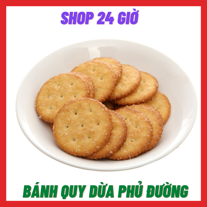 Bánh Quy Dừa Phủ Đường Tròn