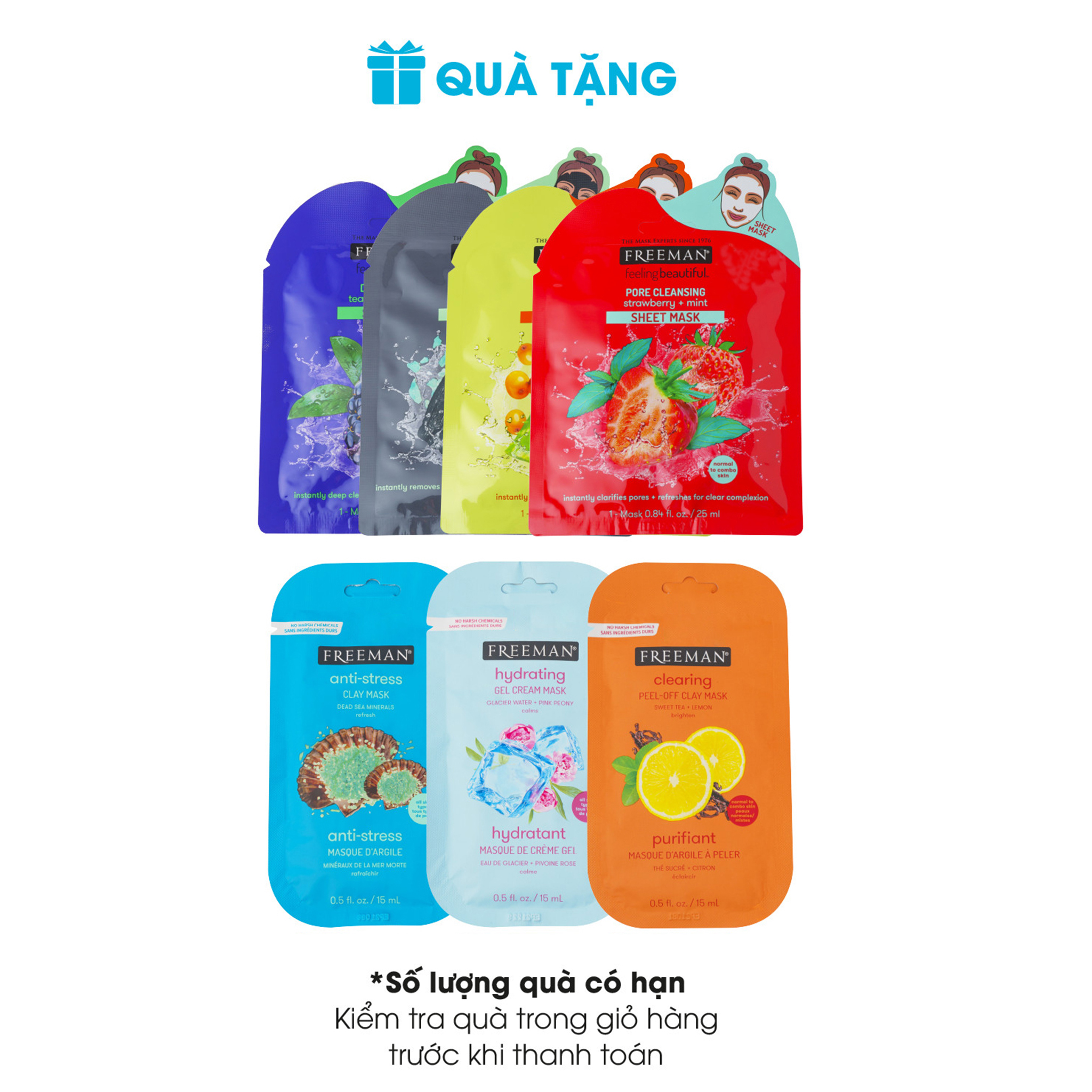 ( QUÀ TẶNG KHÔNG BÁN ) Mặt Nạ Freeman 25ml