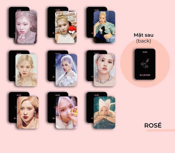 SET 9 CARD BLACKPINK - Rosé Lisa Jisoo Jennie ( ver đen)
