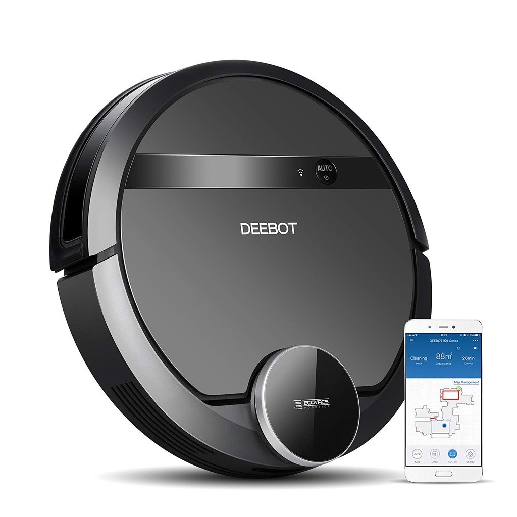 Robot hút bụi lau nhà ECOVACS DEEBOT DE55 - DE53 ( tặng khay lau nhà, tặng tài khoản APP, có tường ảo)