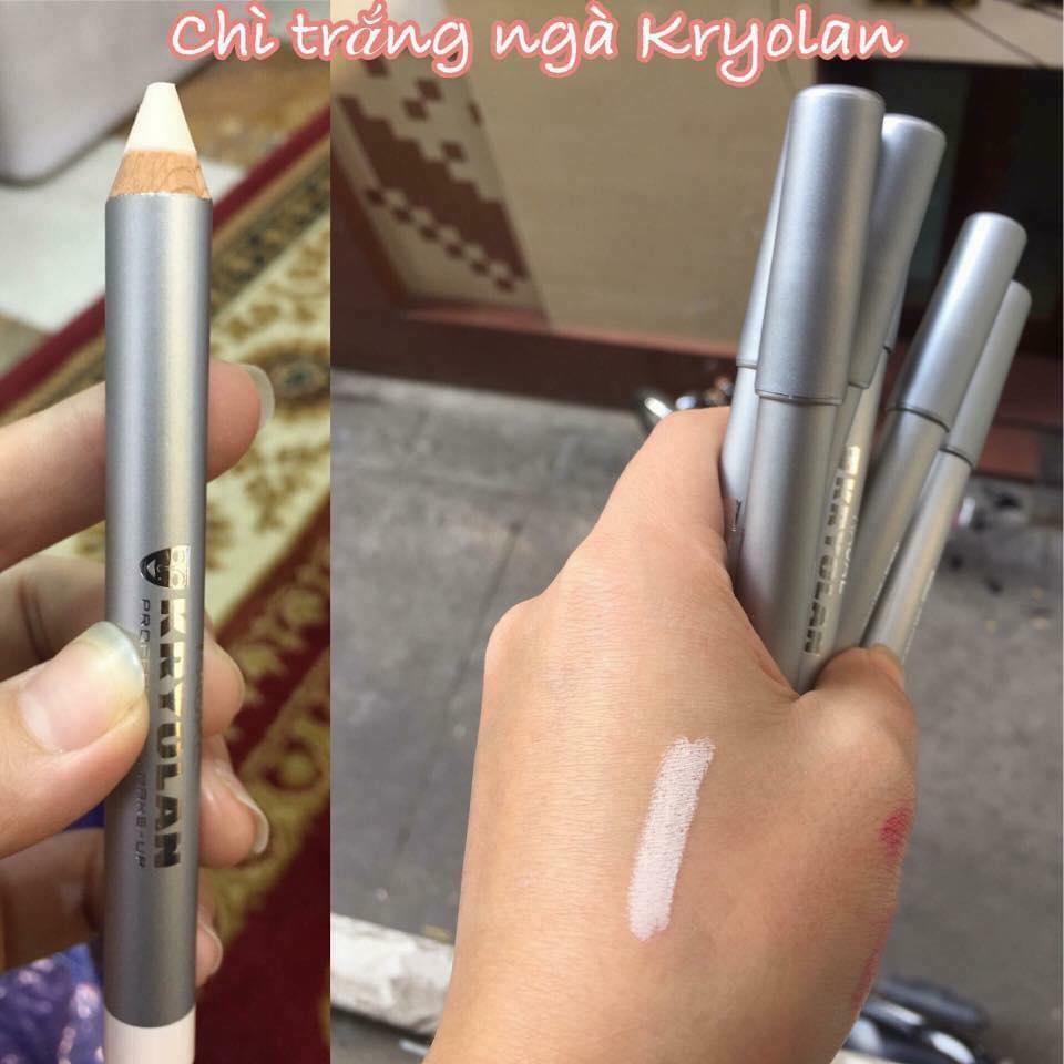 Chì kẻ mắt chống nước lâu trôi kryolan kajal pencil màu trắng chính hãng