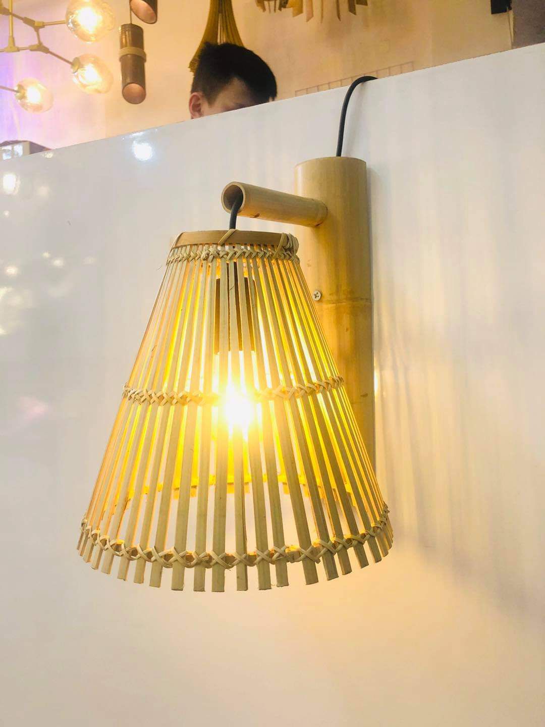 Bộ 3 chao đèn nơm 23.27.30cm. Đèn mây tre đèn tre (LH 0978945425)