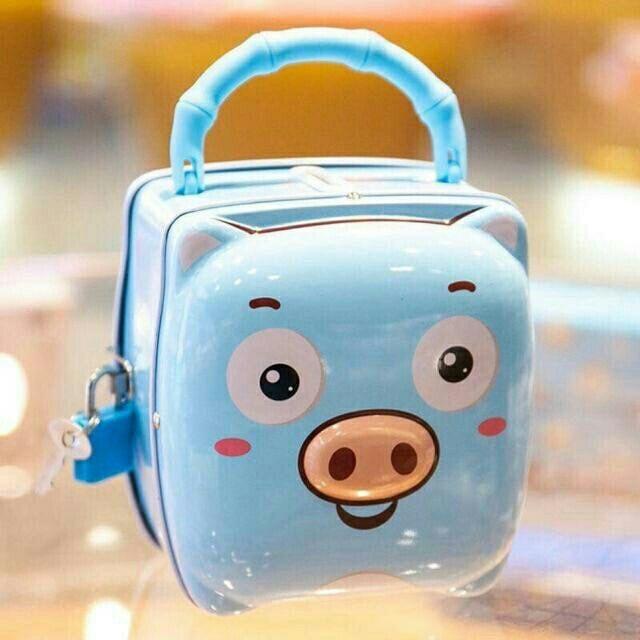 Két sắt mini hình con heo dễ thương cho bé yêu