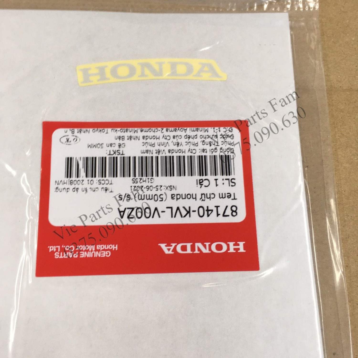 Combo bộ tem thông số Future Neo (bộ 7 tem), hàng din Honda mới 100%