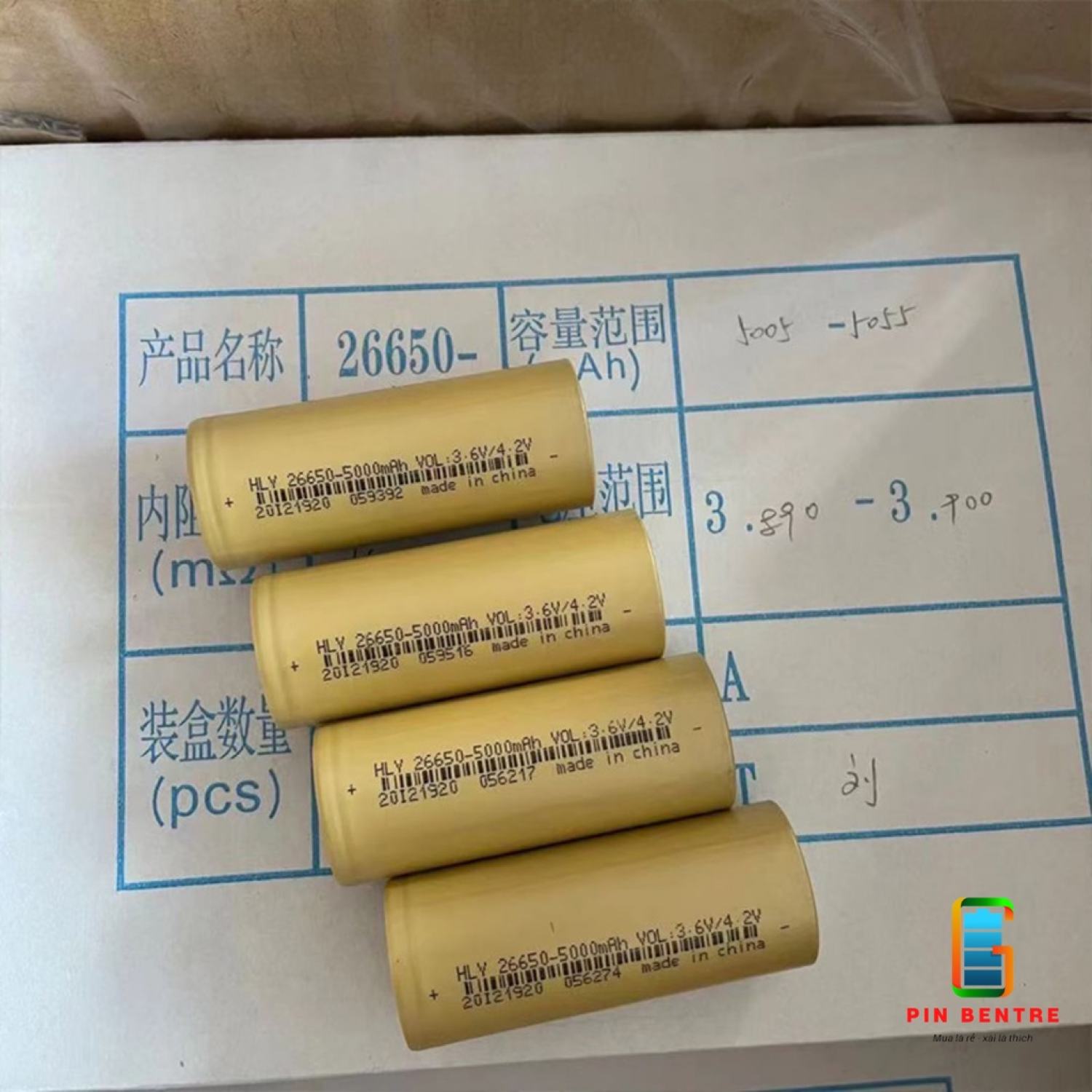 Cell Pin 26650 HLY 5000mAh xả 10A