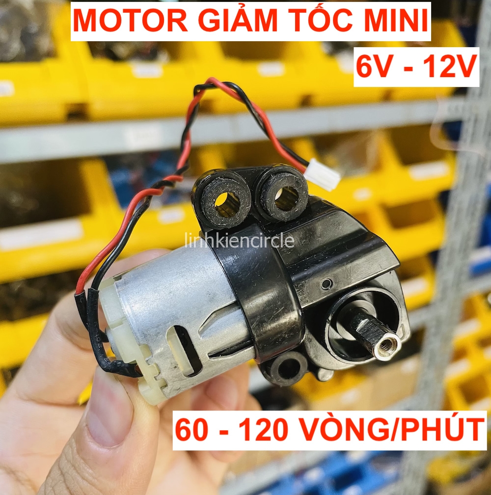 [HCM]Motor giảm tốc mini 6V - 12V tốc độ 60 - 120 vòng / phút - LK0371