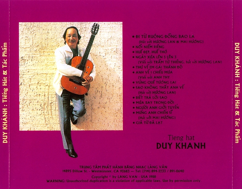 [MDCD] Bộ 5 Đĩa CD Duy Khánh Tuyển Chọn