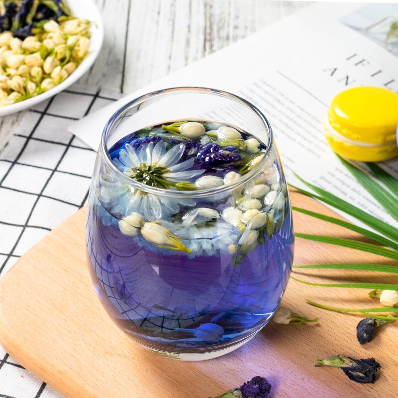 Trà Đậu Biếc Mix vị Hộp 30 Gói ( hoa cúc, nụ nhài, đậu biếc)