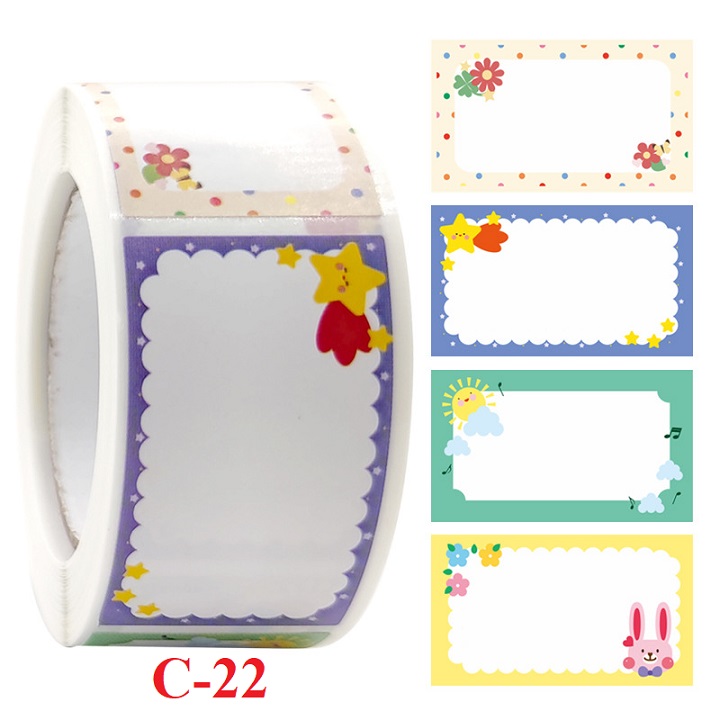 Cuộn 250 miếng Sticker Nhãn Dán [Tem dán] ghi nhớ 25x45mm