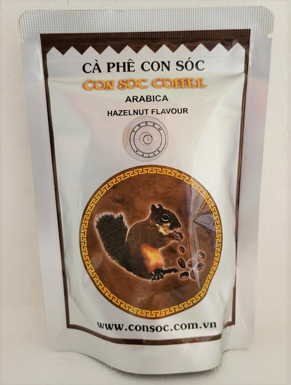 [gói NÂU 100g] CÀ PHÊ BỘT ARABICA HƯƠNG HẠT DẺ [VN] CON SOC Coffee Powder with Hazelnut Flavour