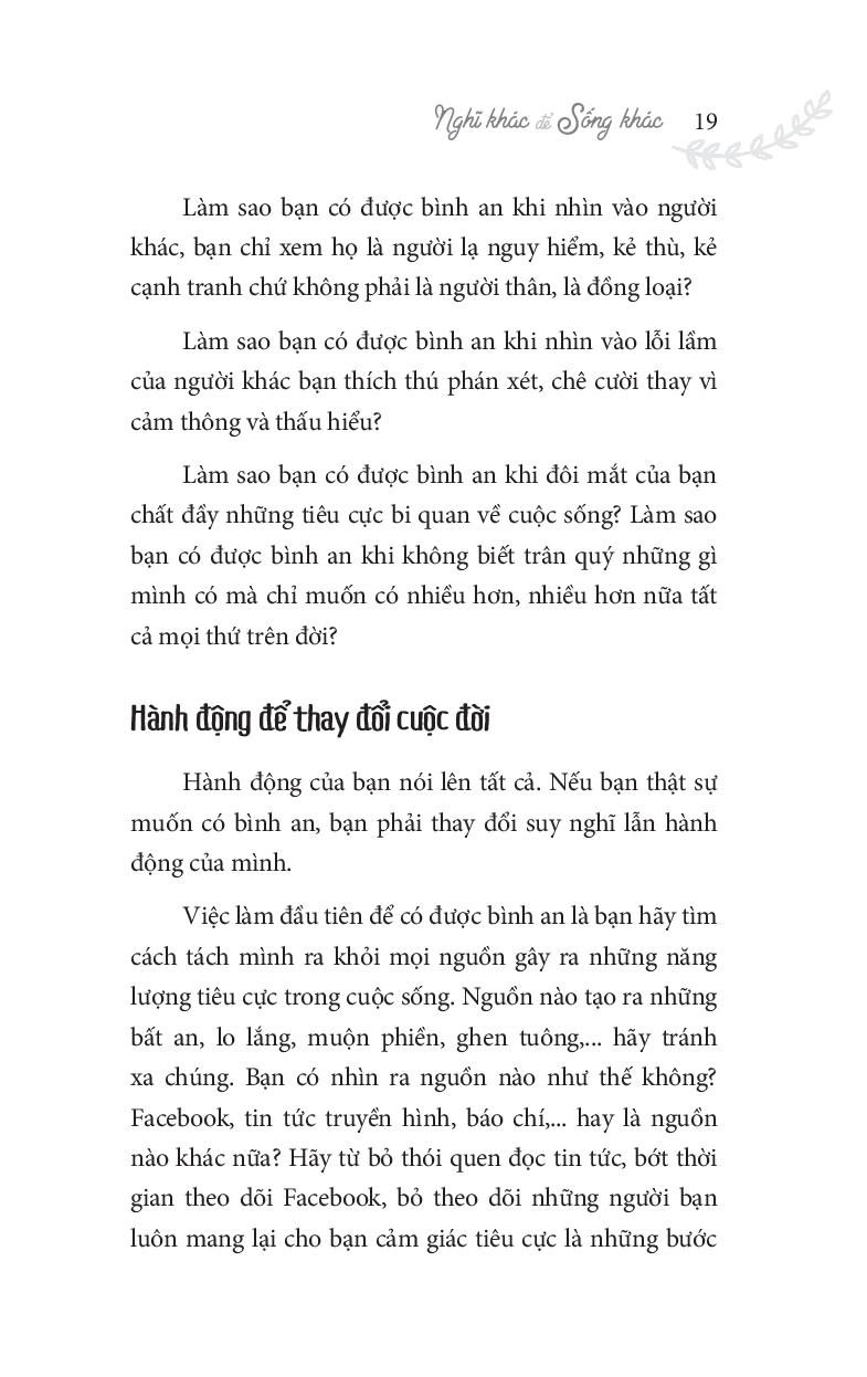 Fahasa - Nghĩ Khác Để Sống Khác