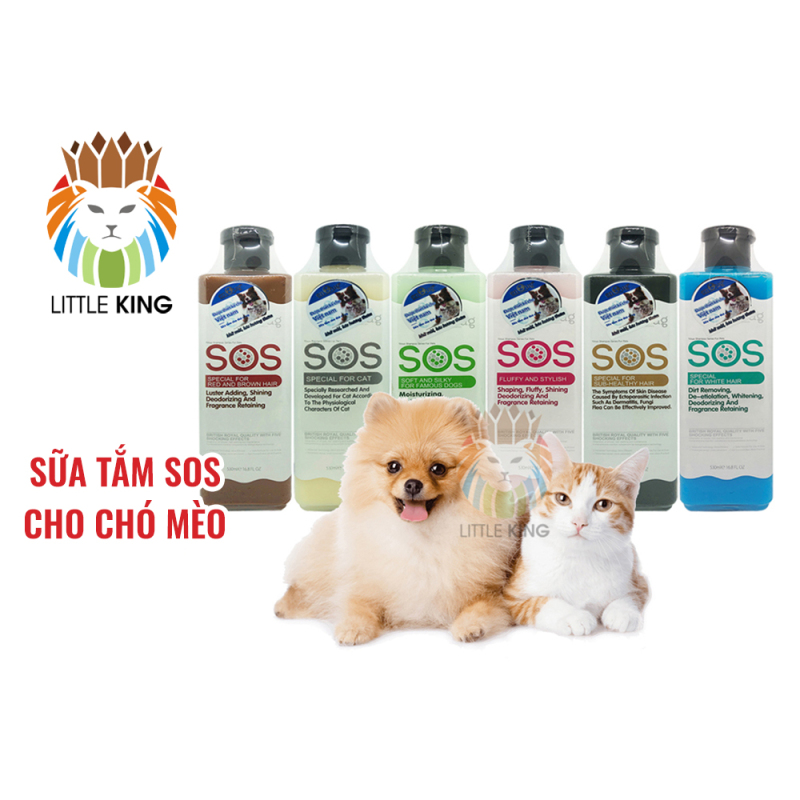 Sữa tắm SOS cho chó mèo dung tích 530ml - Little King pet shop