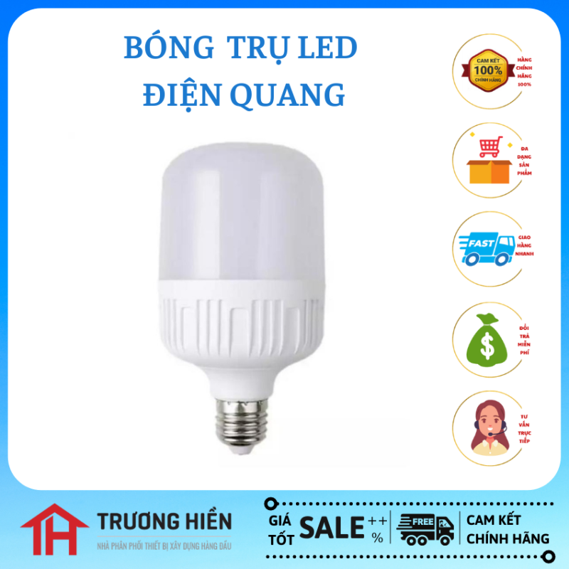 Bóng trụ Led Điện Quang 20W 60W 80W ,Trương Hiền, Hàng Chính Hãng