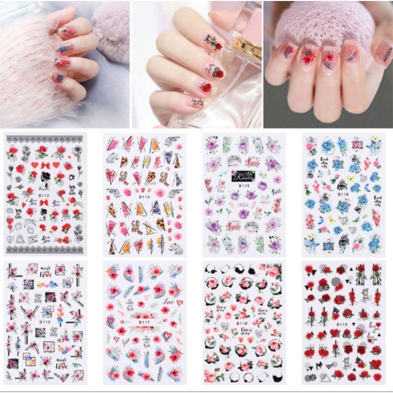 1 vỉ 3D nail sticker